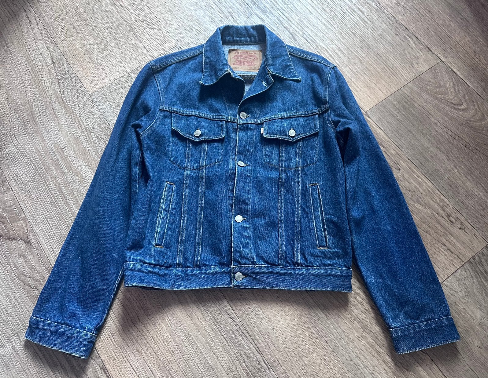 Vintage spijkerjack Levis 61653 white tab maat M, Ophalen of Verzenden, Zo goed als nieuw, Maat 48/50 (M), Blauw