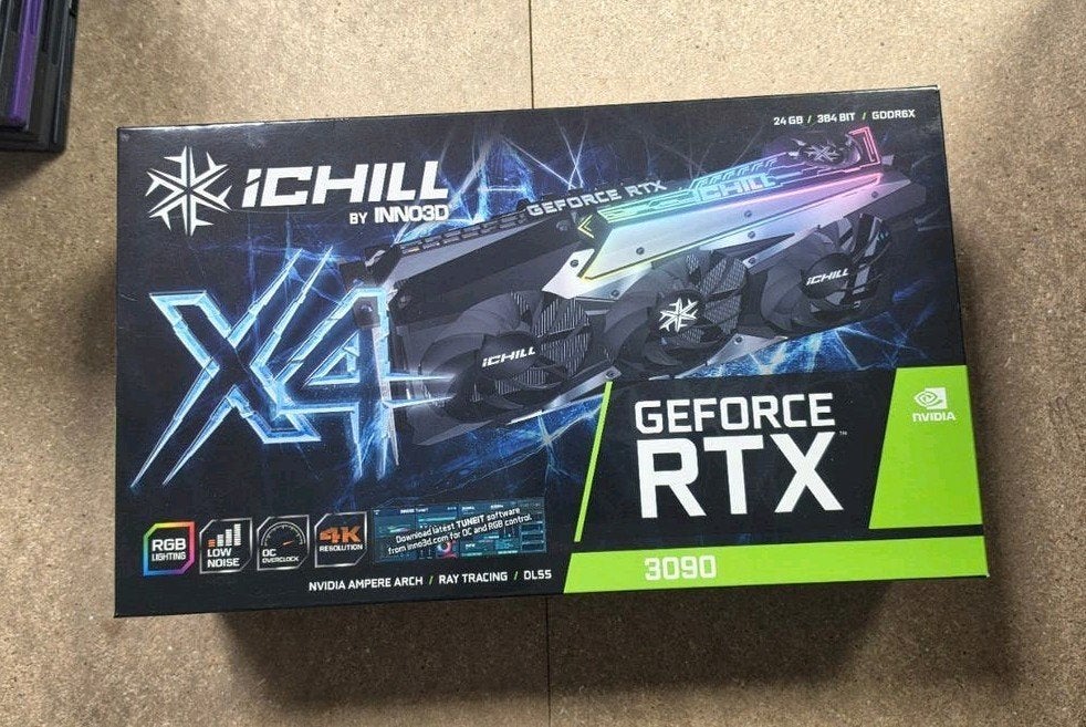 Inno RTX 3090 ichill X4 videokaart, Gebruikt, GDDR6, PCI-Express 4, Ophalen of Verzenden