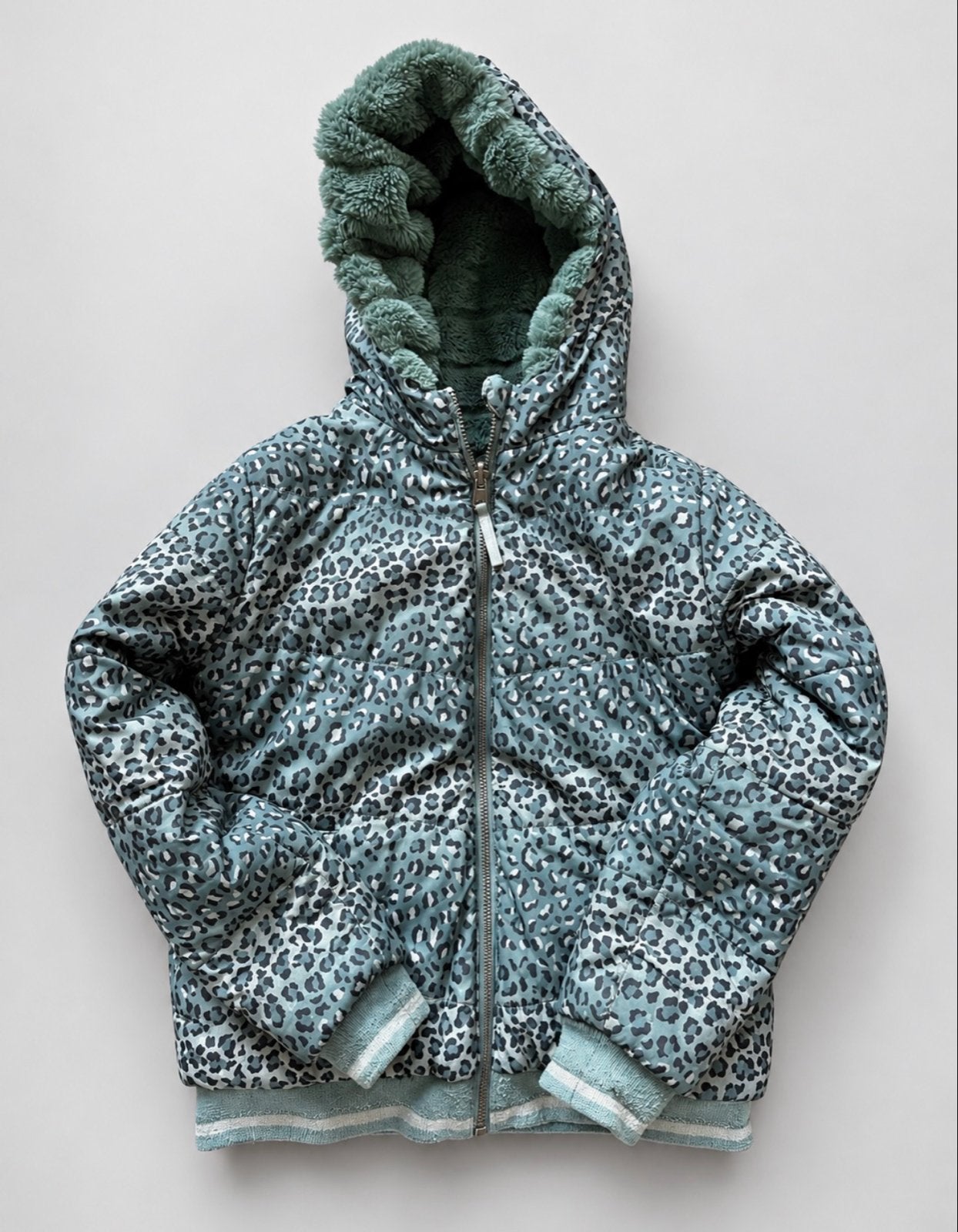 WE Fashion leopard meisjesjas – maat 146/152 – €15, Ophalen of Verzenden, Gebruikt, Jongen of Meisje