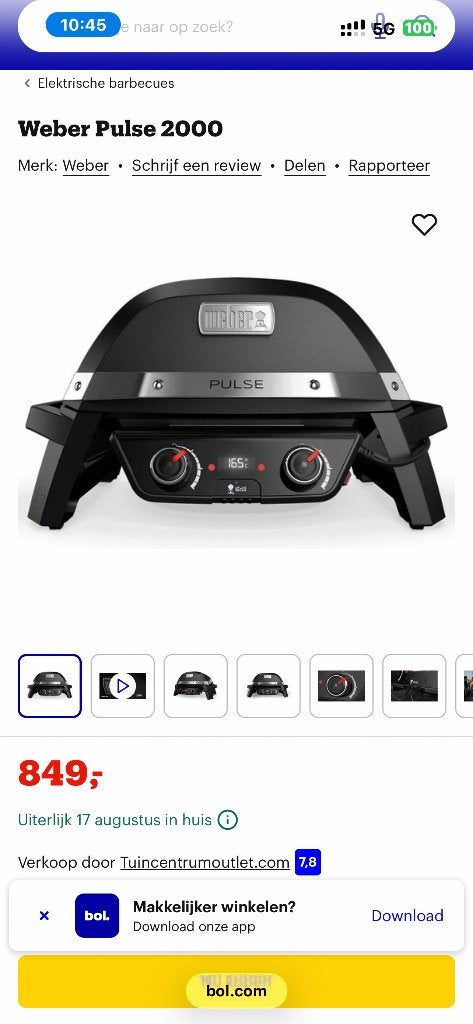 Weber pulse 2000 elek. BBQ NIEUW in doos!, Tuin en Terras, Ophalen of Verzenden, Nieuw, WEBER BBQ