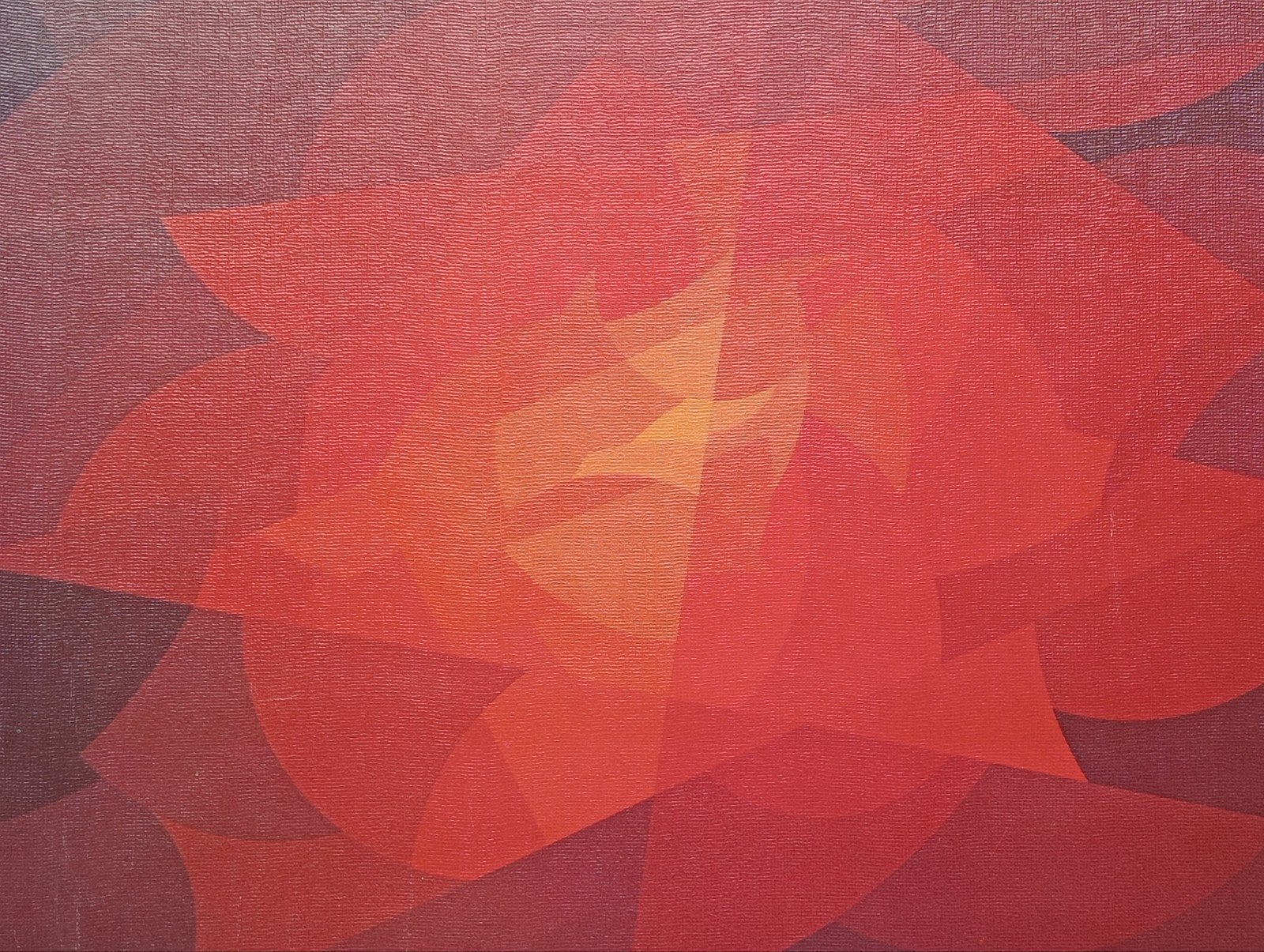 Oude canvas print Abstracte compositie 1971, Antiek en Kunst, Kunst | Schilderijen | Abstract, Ophalen of Verzenden
