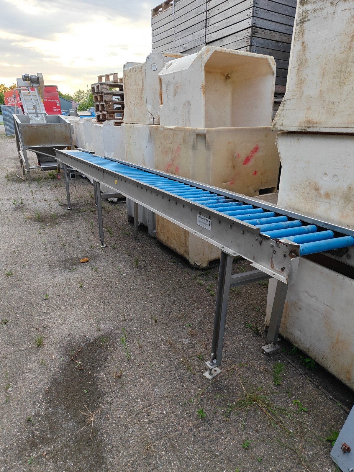 Rvs roller baan 6meter, Minder dan 150 cm, Ophalen, Gebruikt, Markies