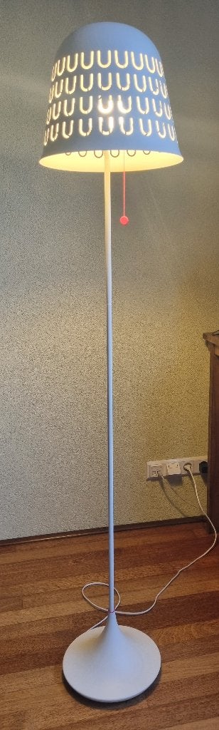 IKEA decoratieve vloerlamp, model G1301, PS2014, wit, Ophalen, E27 (groot), Zo goed als nieuw, Metaal