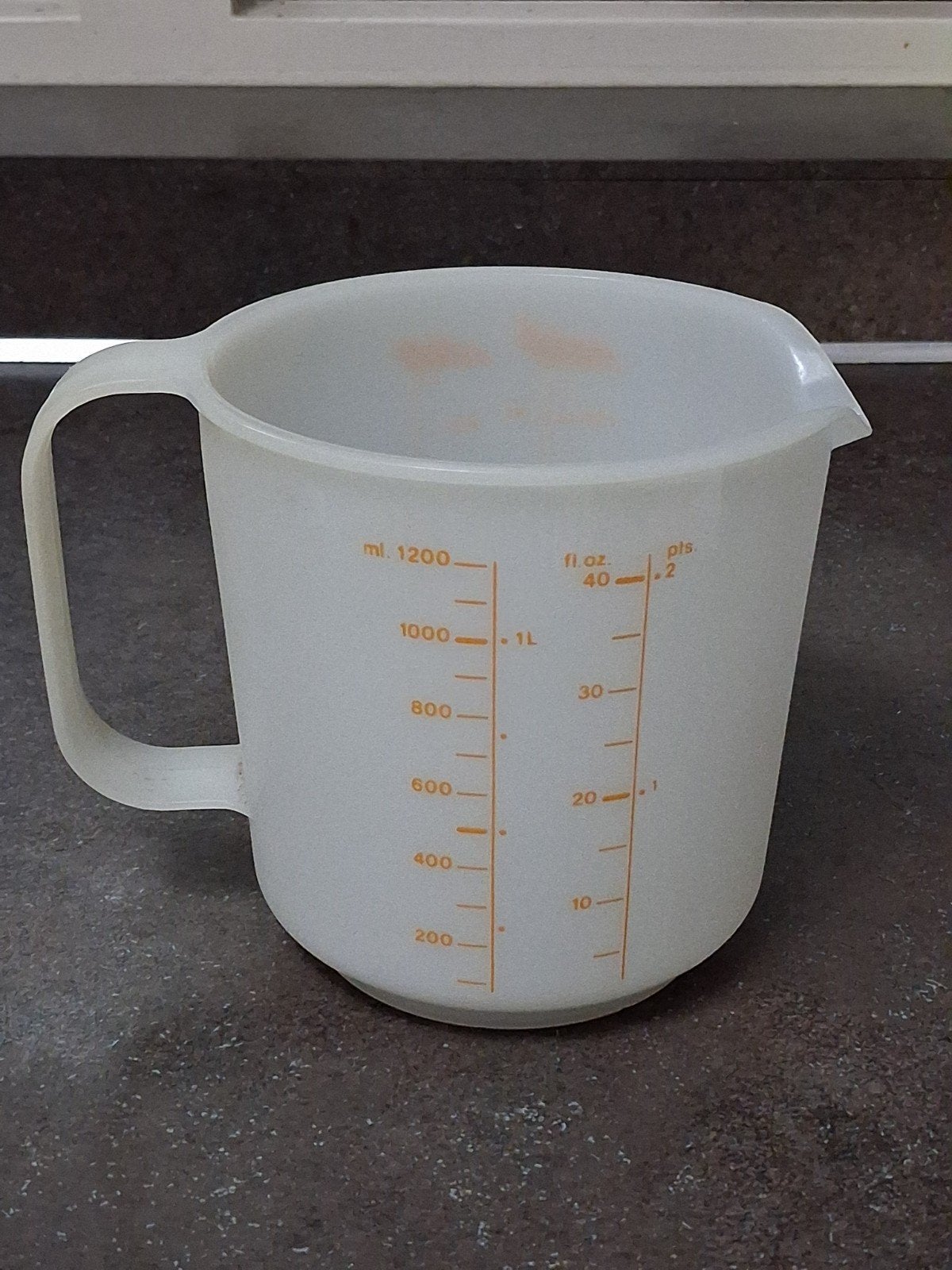 tupperware maatbeker 1200 ml uitmuntende staat, Ophalen of Verzenden, Schaal