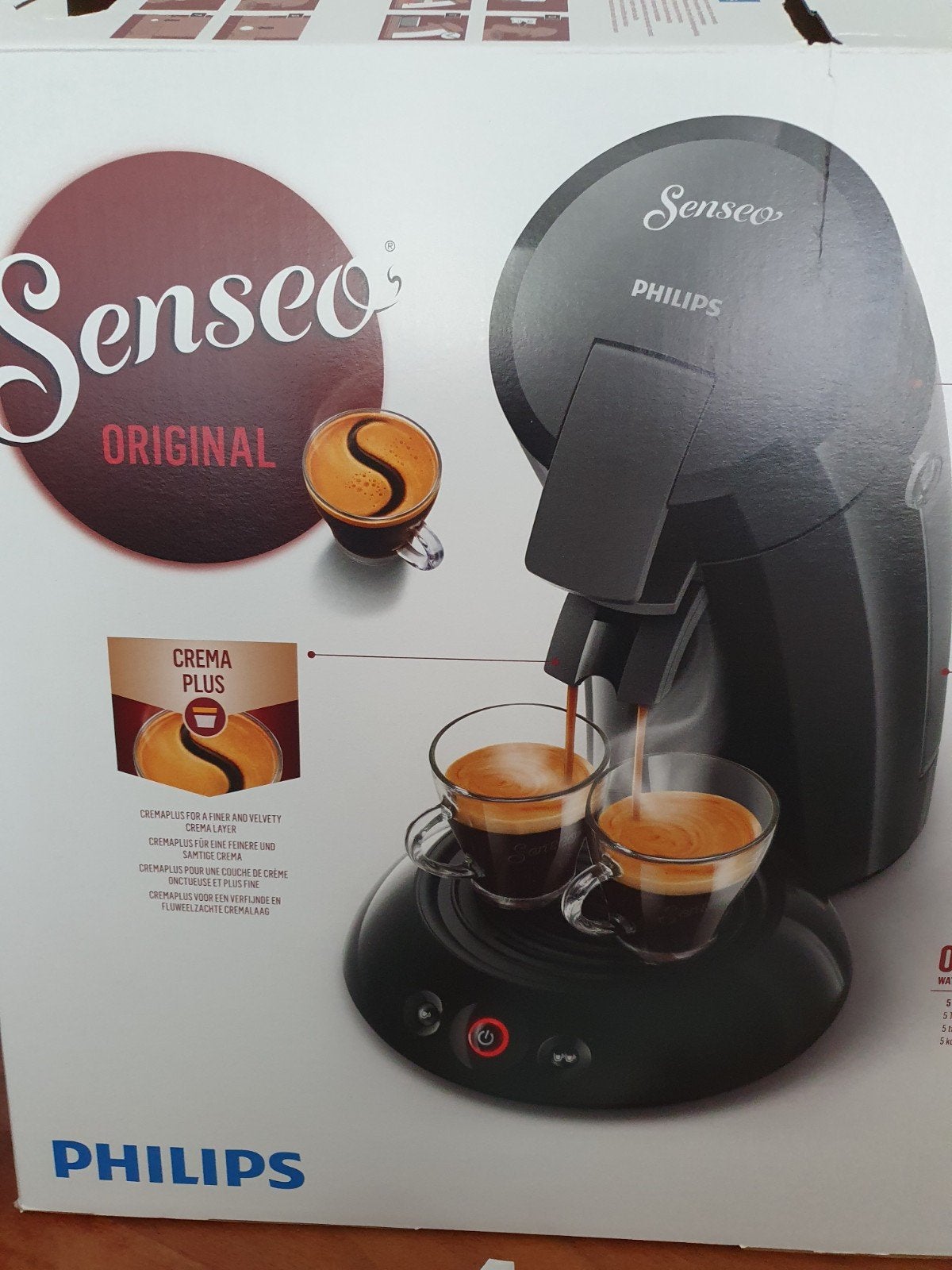 Senseo Original Crema Plus Philips, Koffiemachine, Ophalen of Verzenden, Zo goed als nieuw, 4 tot 10 kopjes