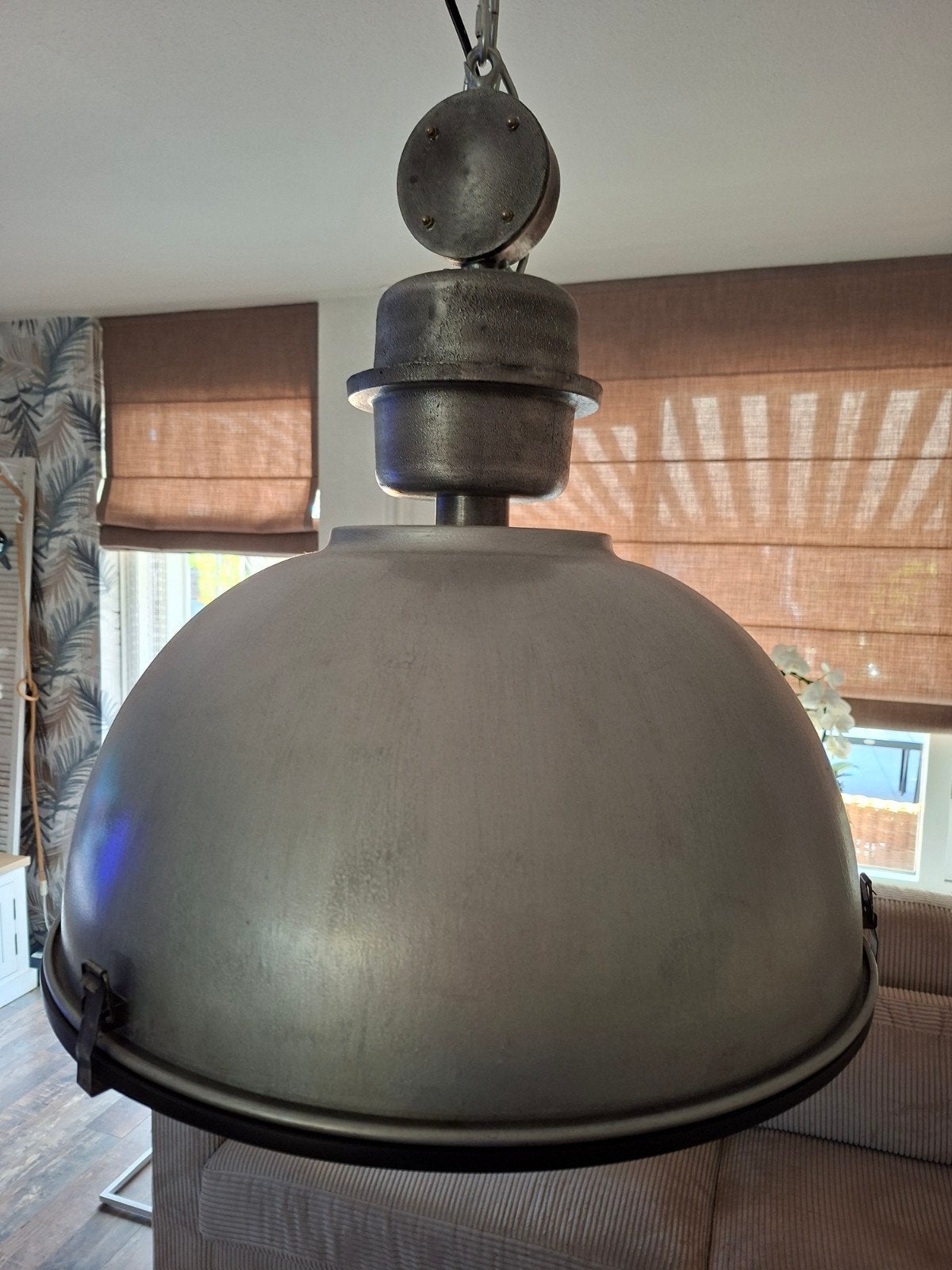 Steinhauer hanglamp, Ophalen of Verzenden, Zo goed als nieuw, Metaal, Industrieel