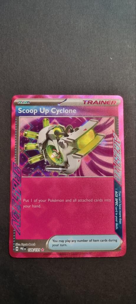 Scoop Up Cyclone 128/131 Prismatic Evolutions (PRE 128), Ophalen of Verzenden, Zo goed als nieuw, Losse kaart, Foil