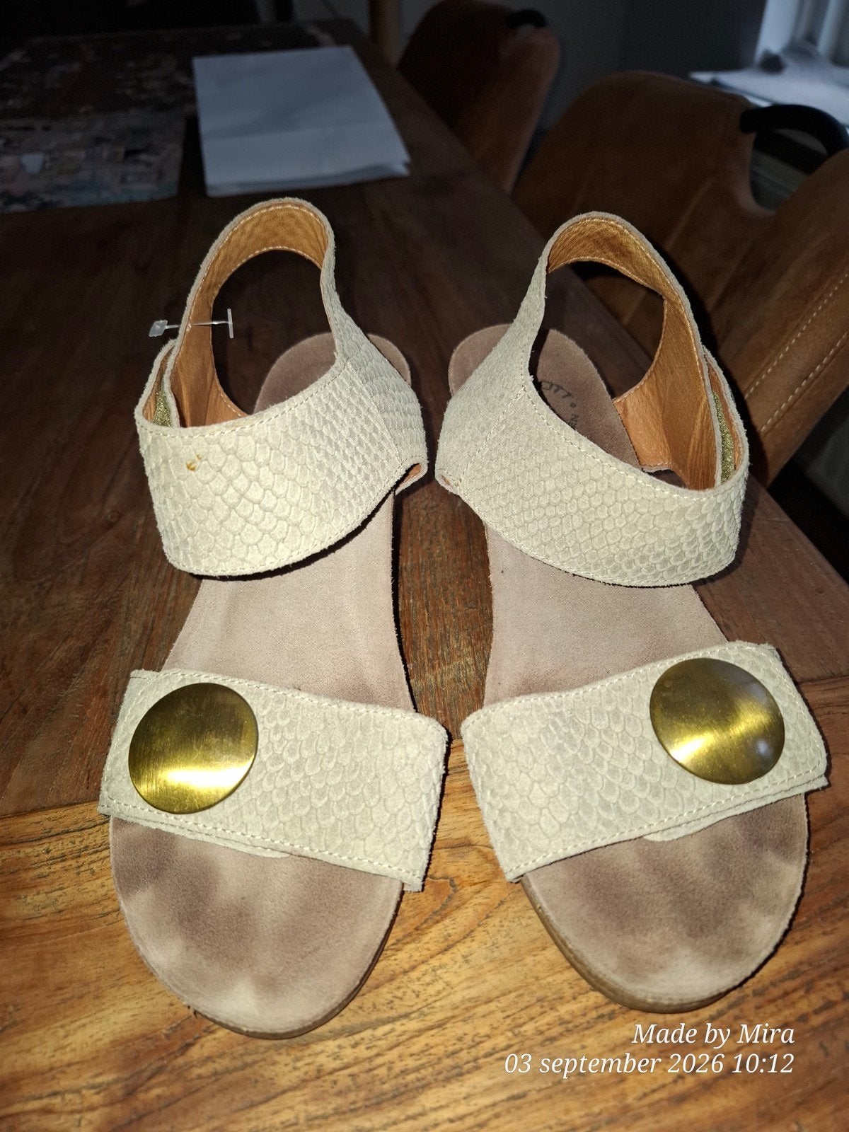 Ca'shott sandalen maat 37, Beige, Gedragen, Ca'shott, Sandalen of Muiltjes