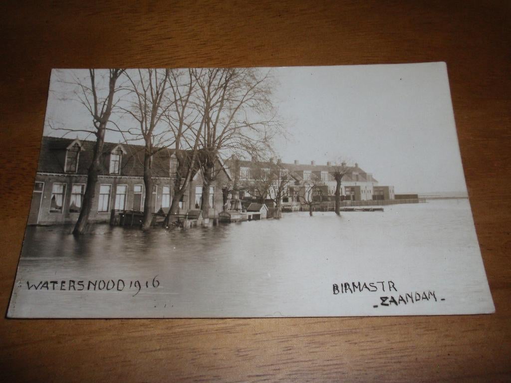 Fotokaart Zaandam Birmastraat Watersnood 1916, Verzenden, Voor 1920, Ongelopen, Noord-Holland