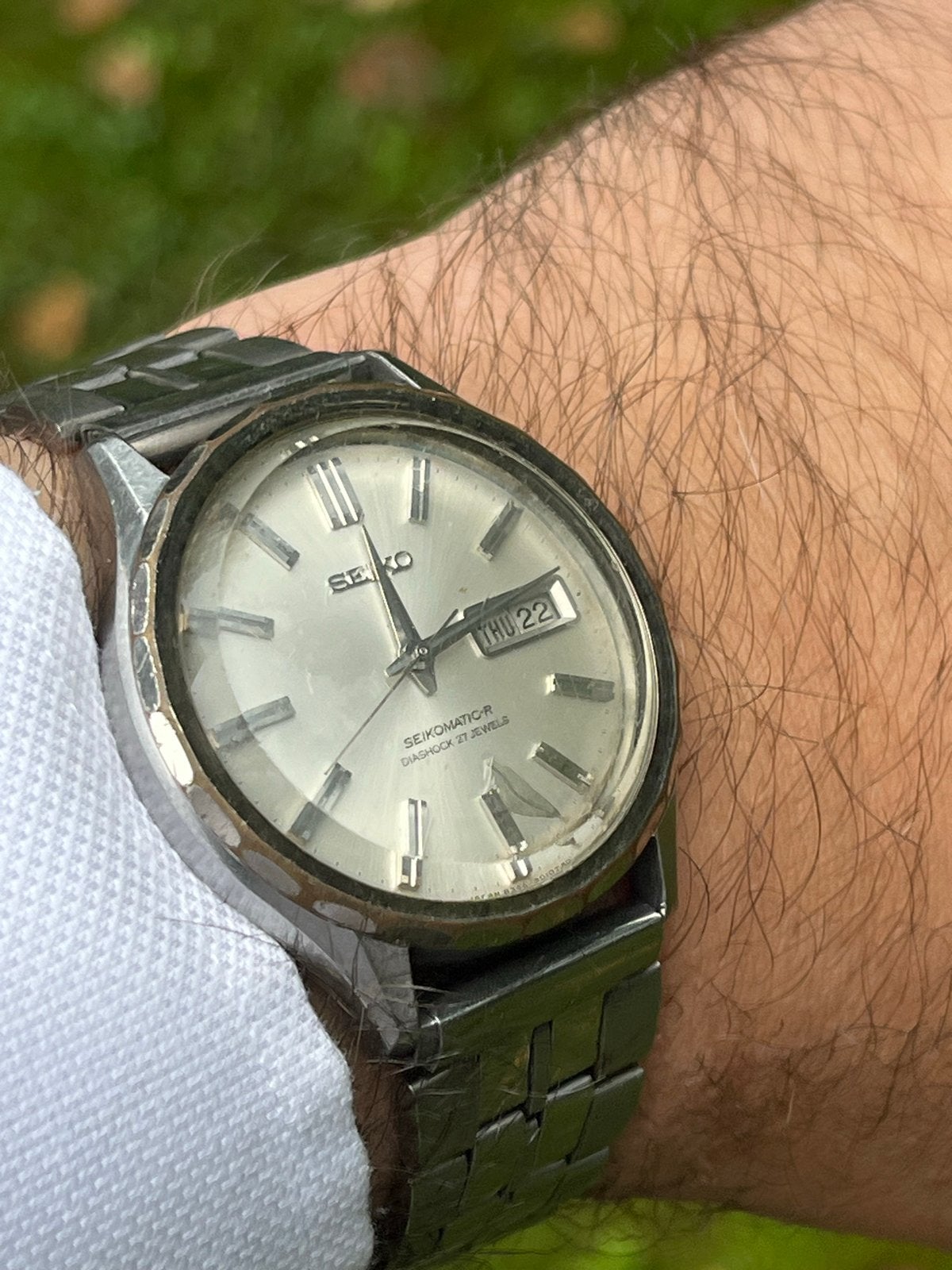 Seiko Seikomatic-R 8346-9010 (1967) | 27J Automaat, Ophalen of Verzenden, Staal, Seiko, 1960 of later
