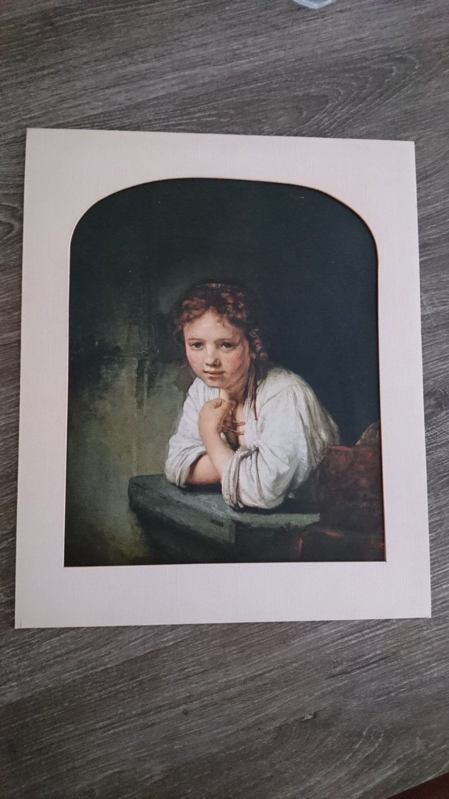 Reproductie Rembrandt - Meisje in het venster (Libelle), Ophalen of Verzenden