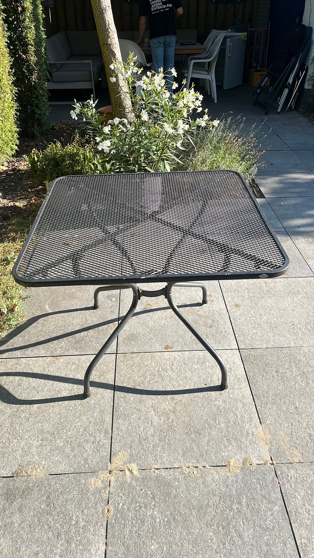 Vierkante Tuintafel, Tuin en Terras, Tuintafels, Ophalen, Gebruikt, Rechthoekig, Hout