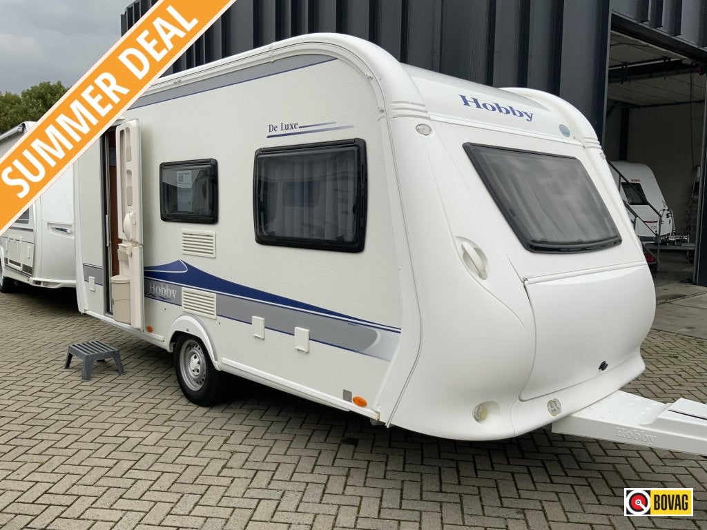 Hobby De Luxe 440 SF, Caravans en Kamperen, Caravans, Hobby, Schokbreker, Bedrijf, Treinzit