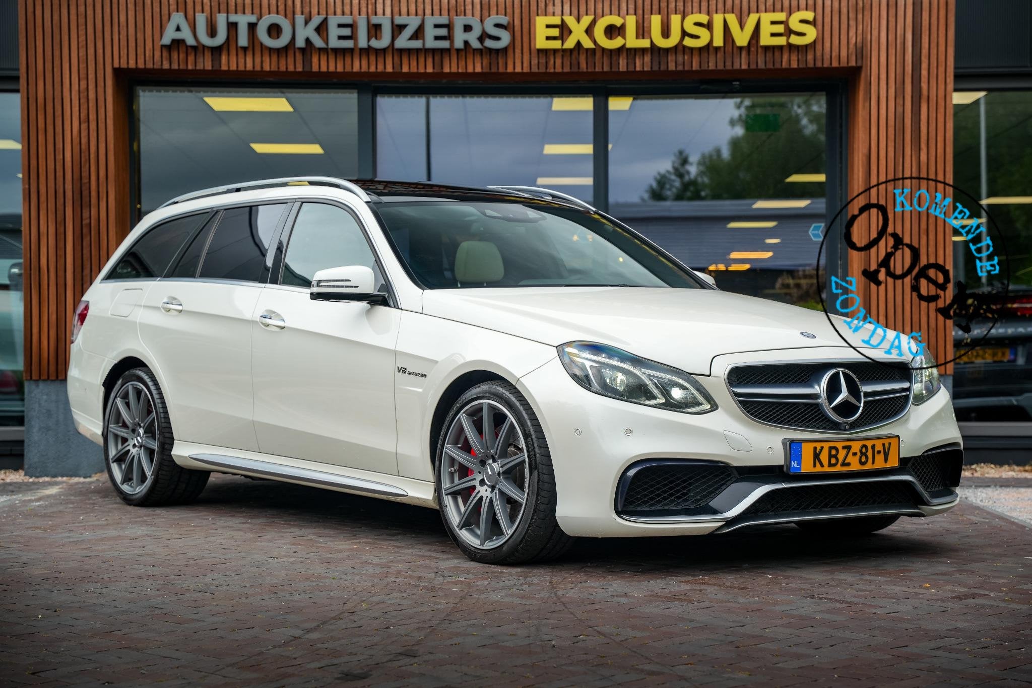 Mercedes-Benz E-klasse Estate AMG 63 S 4MATIC Panodak Harman, Automaat, 5461 cc, Gebruikt, Wit