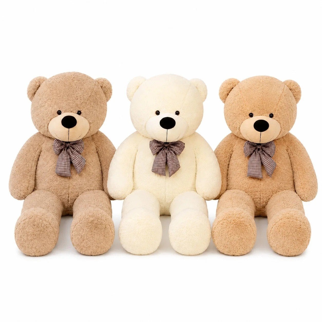 knuffelberen 200 cm Beige - Bruin - Wit, Lumix, Beer, Nieuw, Ophalen of Verzenden