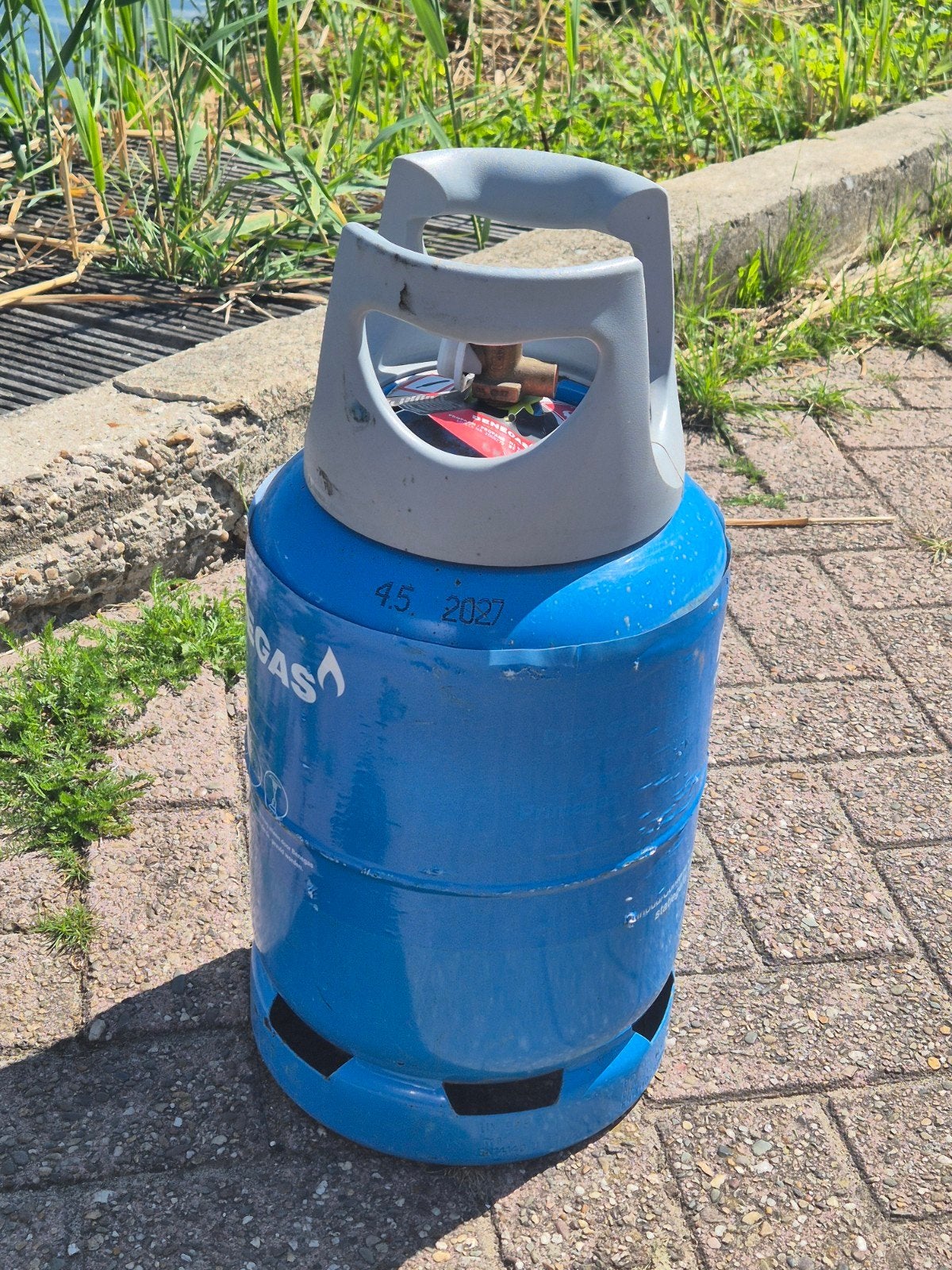 Nieuwe lichtgewicht en verzegelde gasfles van 6 kg.Primagaz, Ophalen