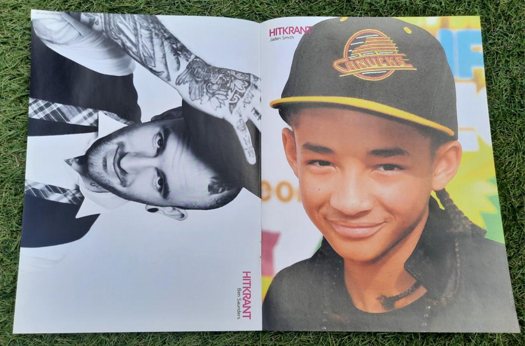 Poster 2x A4 Hitkrant 2011 Ben Saunders & Jaden Smith, Ophalen of Verzenden, Gebruikt, A1 t/m A3, Muziek