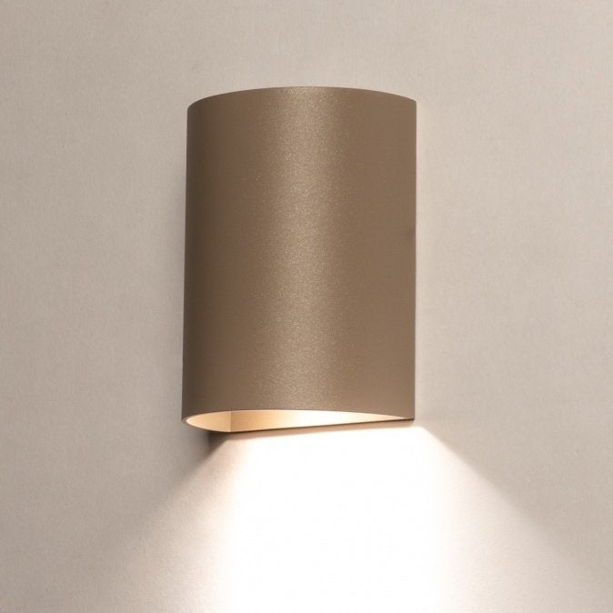 wandlamp taupe half rond - koffie kleur bed bank keuken lamp, Ophalen of Verzenden, Nieuw