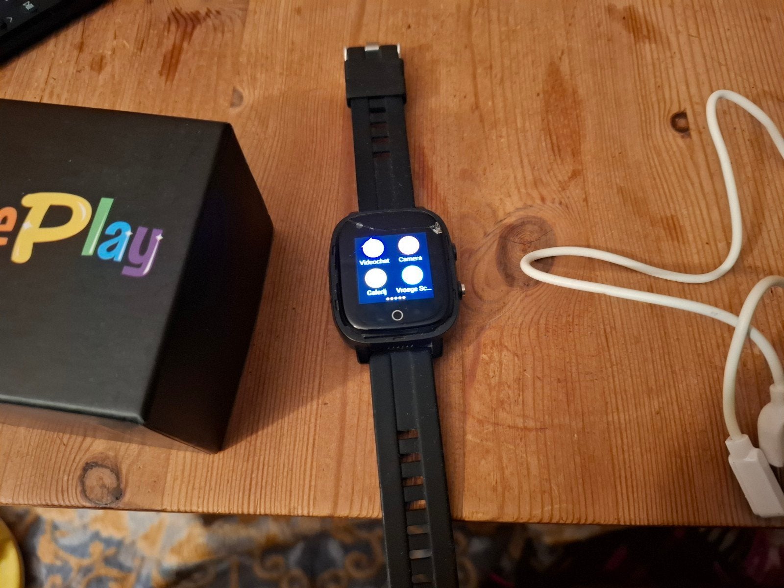 De Play GPS tracking/video bellen kinder horloge, Ophalen, Zwart, Jongen of Meisje