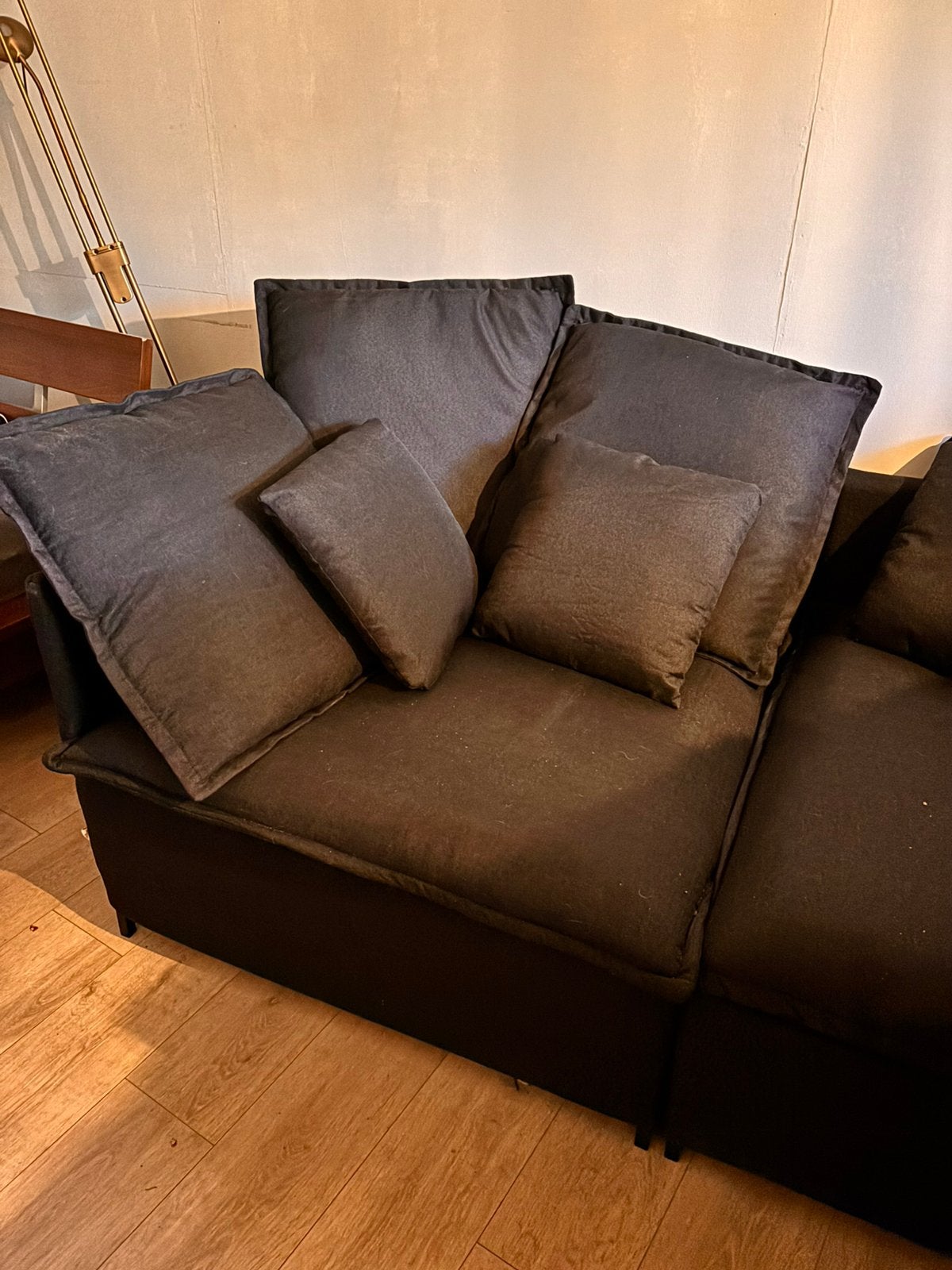 Nieuw in doos, zwarte hoekbank/ -modules,  heb er 2 stuks, Huis en Inrichting, Banken | Bankstellen, Nieuw, Hoekbank, Vierpersoons of meer