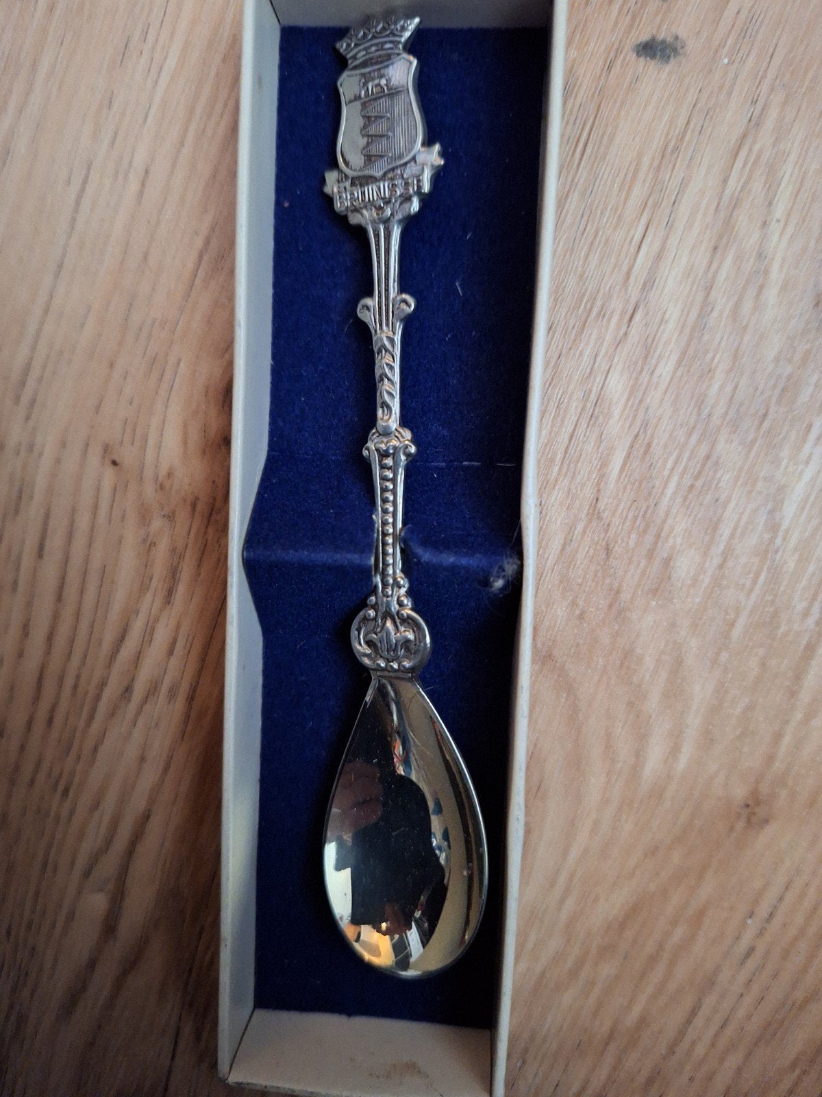 Vintage Souvenir Lepel met Wapen van Bruinisse, Ophalen of Verzenden