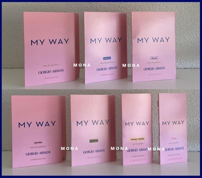 My Way set 7 parfum samples proefjes testers monsters, Verzenden, Nieuw