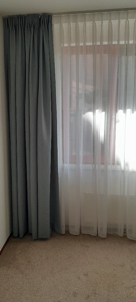 vitrage en eventueel overgordijnen, Vitrage, Wit, Polyester, Ophalen