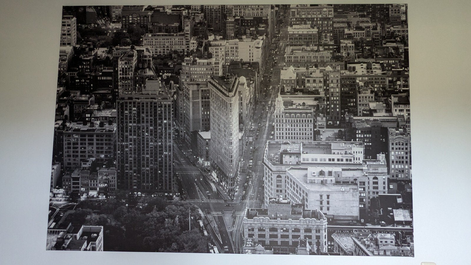 XXL Canvas New York: Flatiron & kleiner Skyline (IKEA PREMIÄ, Ophalen, Zo goed als nieuw, 125 cm of meer