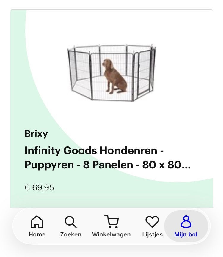 Hondenren, Dieren en Toebehoren, Hondenhokken, Ophalen, Zo goed als nieuw, 110 cm of meer, 65 tot 100 cm