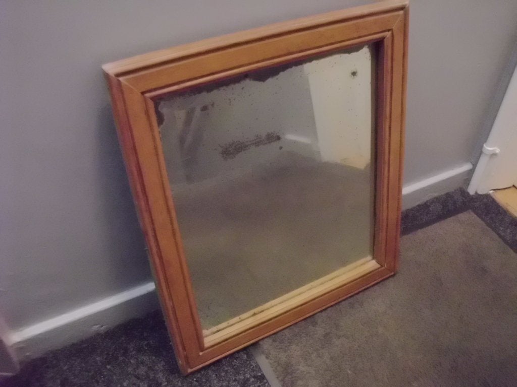 Brocante spiegel, echt oudje, compact formaat wel gewicht, Ophalen