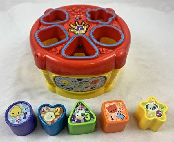 VTech vormen trommel vormenstoof 5 vormpjes muziek geluid, Coolsingel 104, 3011 AG Rotterdam, Netherlands, Verzenden, Overige typen