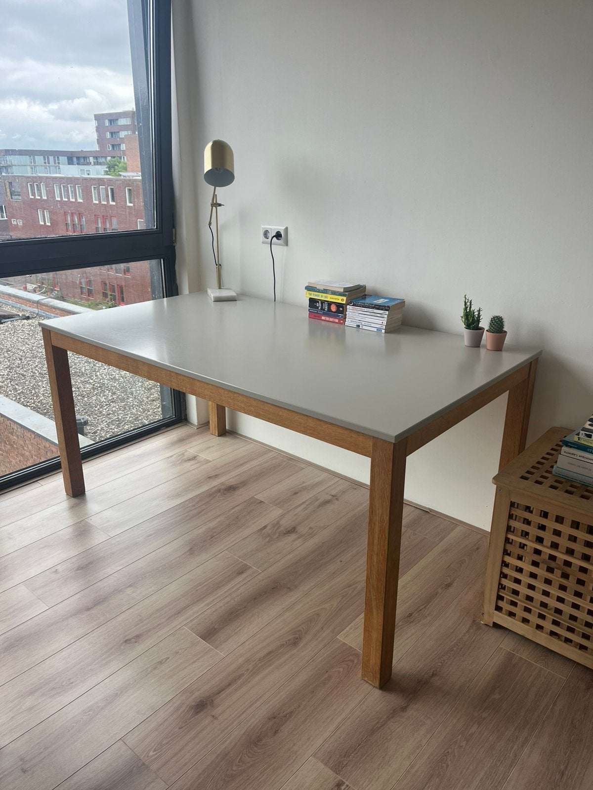 Degelijke tafel / bureau, Huis en Inrichting, Tafels | Eettafels, Gebruikt, 150 tot 200 cm, Rechthoekig, 50 tot 100 cm