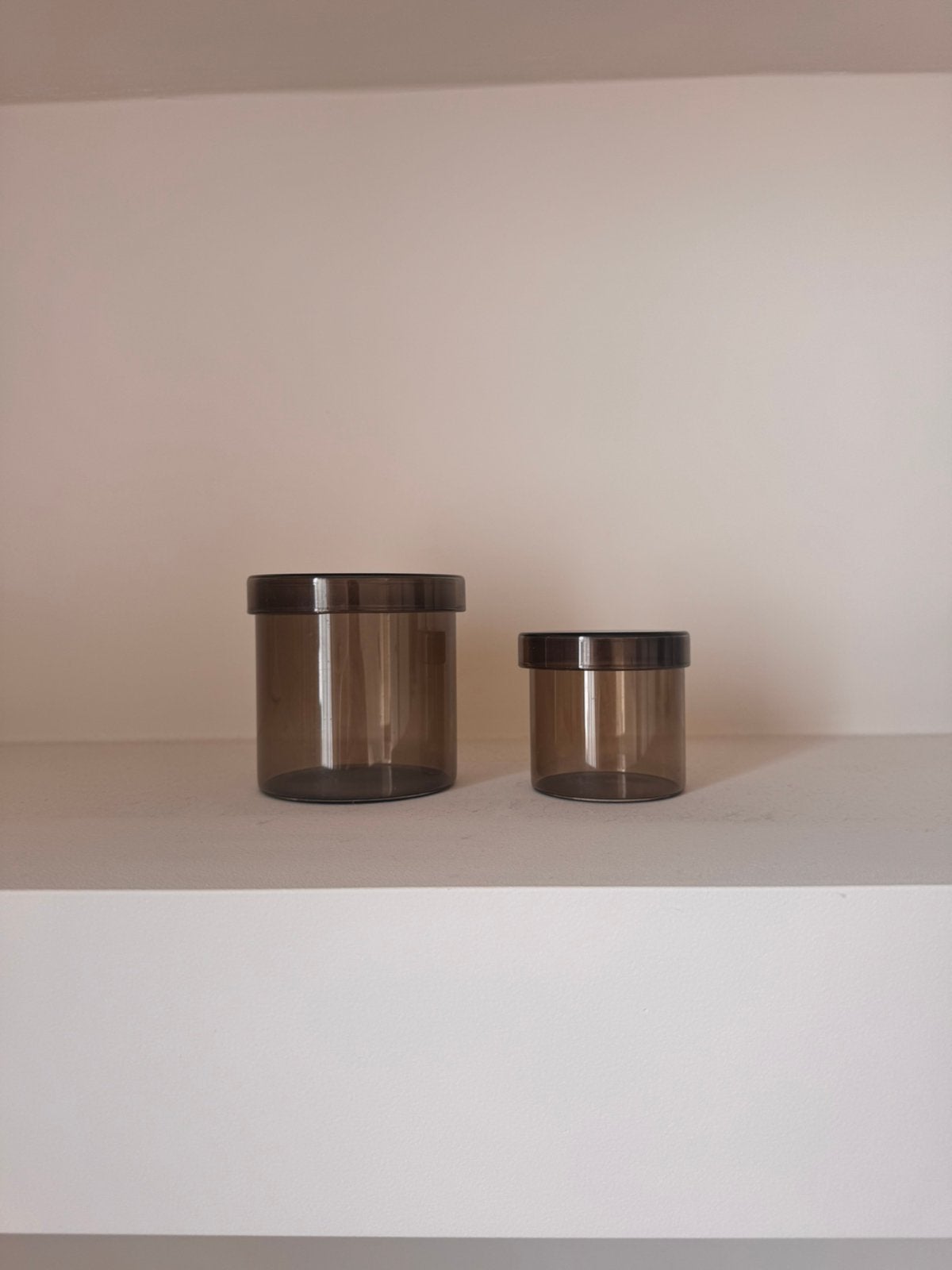 Hay Glass containers glazen bewaardoos grijs groen, Ophalen, Zo goed als nieuw
