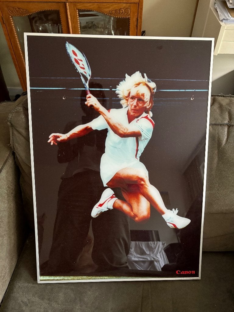 Navratilova ingelijste foto (40x50), Ophalen of Verzenden, Zo goed als nieuw, Overige sporten, Overige typen