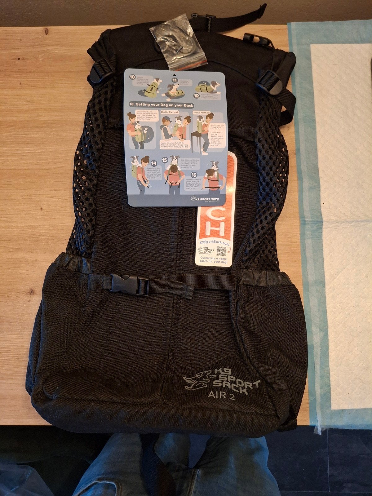 K9 Sportsack air2 L zwart., Dieren en Toebehoren, Ophalen of Verzenden