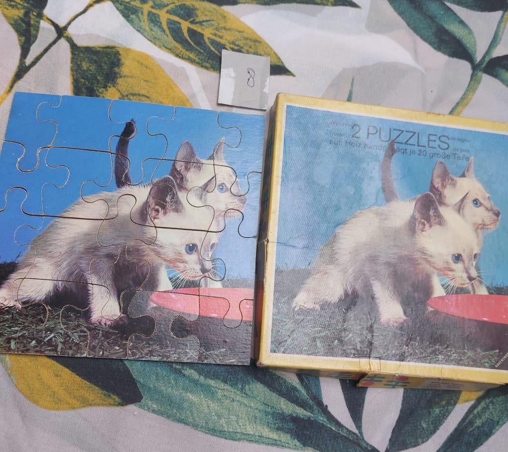 Vintage Houten puzzel Poes, Ophalen of Verzenden, Gebruikt, 6 maanden tot 2 jaar