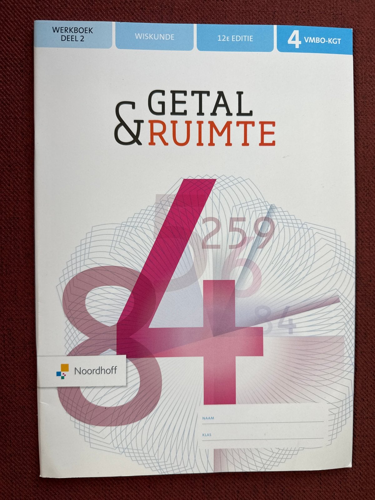 Getal & Ruimte Wiskunde Werkboek Deel 2 VMBO-KGT 12e editie, Ophalen of Verzenden, Zo goed als nieuw, VMBO, Wiskunde A