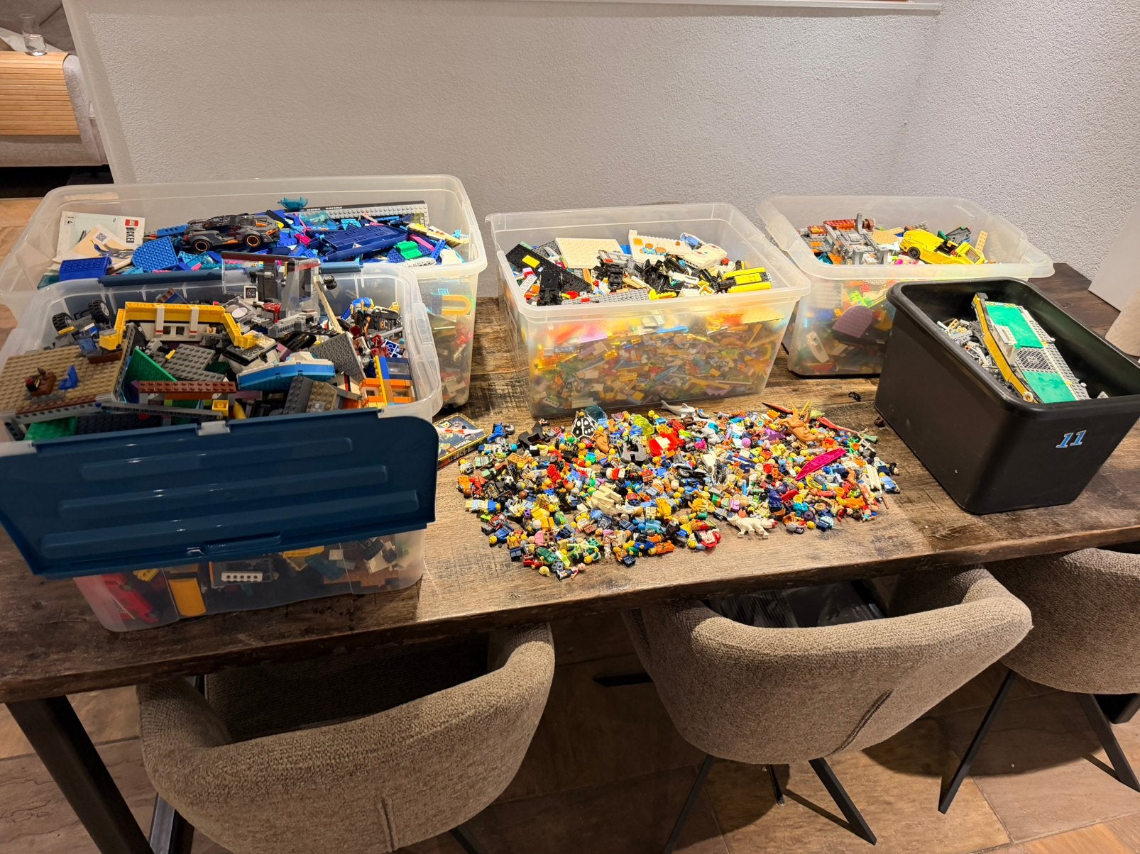 Grote partij nette Lego (48 kilo) met 1,3 kilo minifiguren, Lego, Ophalen of Verzenden, Zo goed als nieuw, Losse stenen