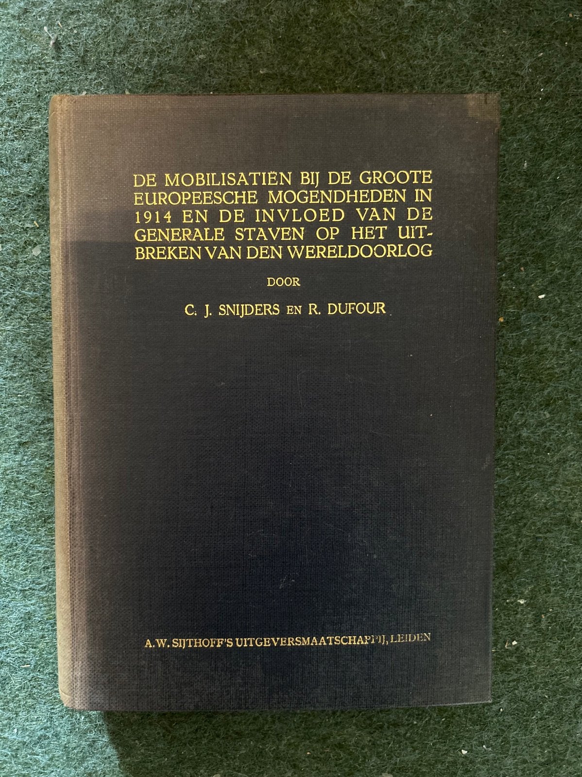 De Mobilisatie bij de Groote Europeesche Mogendheden 1927, Ophalen of Verzenden, Voor 1940, Gelezen, Algemeen