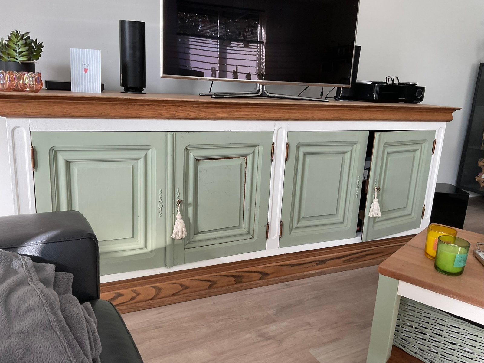 Retro kast , massief eiken.., Gebruikt, Eikenhout, 200 cm of meer, Antiek
