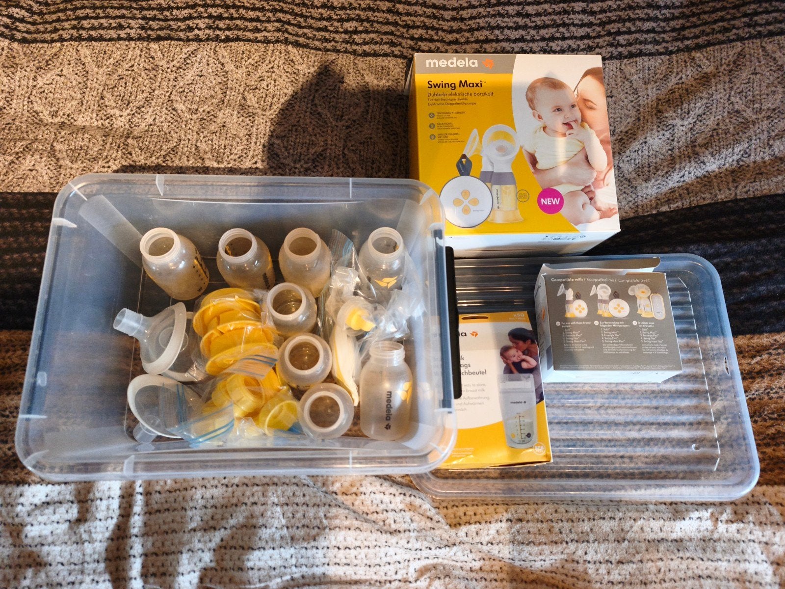 Medela kolfset: Swing Maxi, handkolf & accessoires, Ophalen