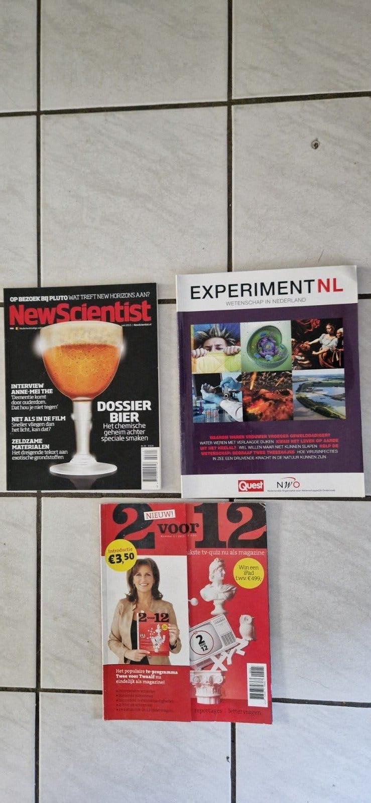 Tijdschriften: Quest, New Scientist, 2 Voor 12 Varagids, Ophalen of Verzenden, Zo goed als nieuw, Wetenschap en Natuur