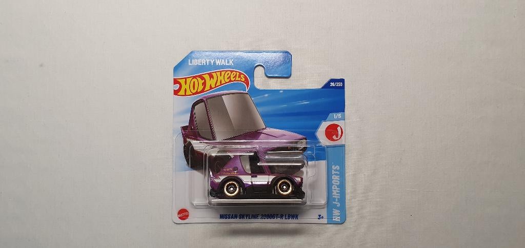 Hot wheels Nissan Skyline 2000 GT-R LBWK tooned paars, Ophalen of Verzenden, Nieuw, Auto