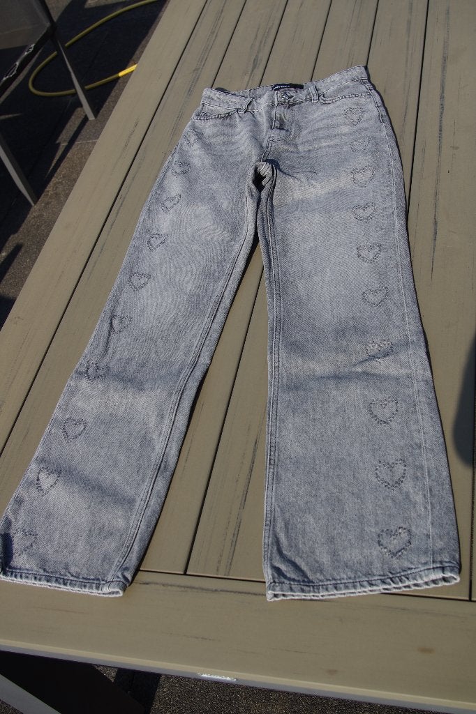 Spijkerbroek Amy & Ivy, grey used light, maat 25, Kleding | Dames, Ophalen of Verzenden, W27 (confectie 34) of kleiner, Grijs