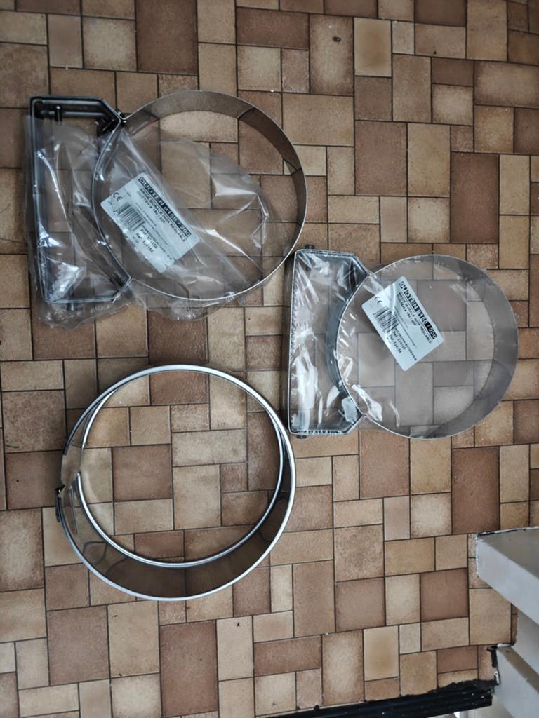 RVS Muurbeugel voor rookkanaal 150/200 mm, Ophalen of Verzenden, Nieuw, Minder dan 60 cm, 80 cm of meer