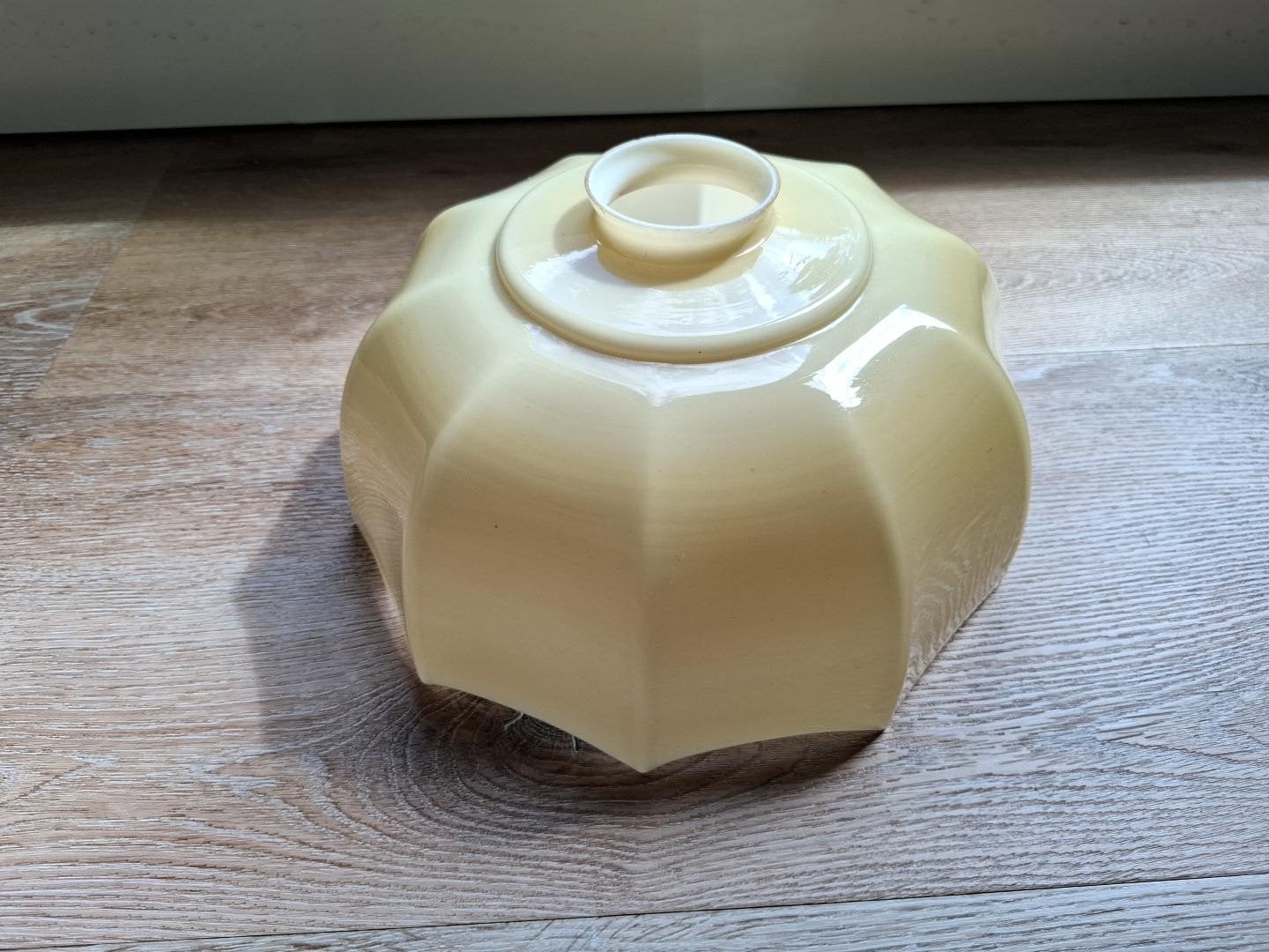 Vintage Art Deco Opaline Lampenkap Crème/Ivoor, Antiek en Kunst, Ophalen of Verzenden