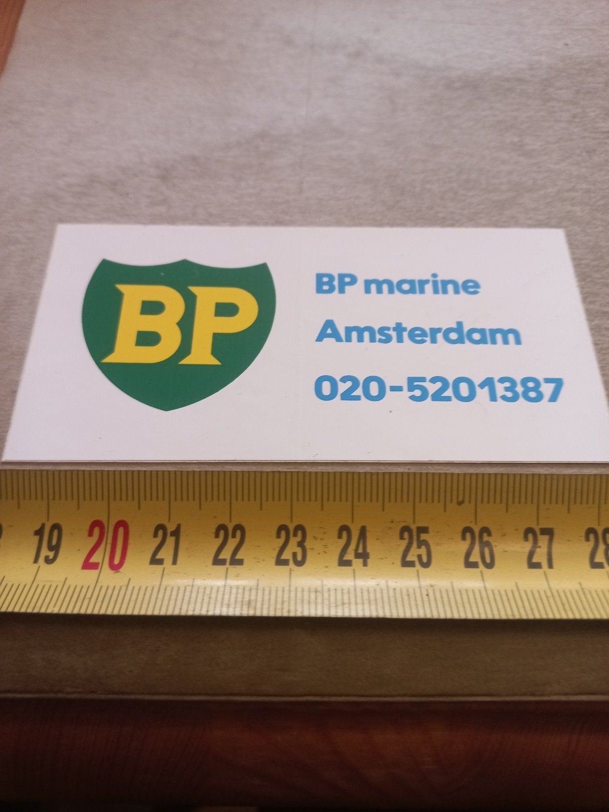 BP Marine sticker Amsterdam - Vintage, Ophalen of Verzenden, Gebruikt