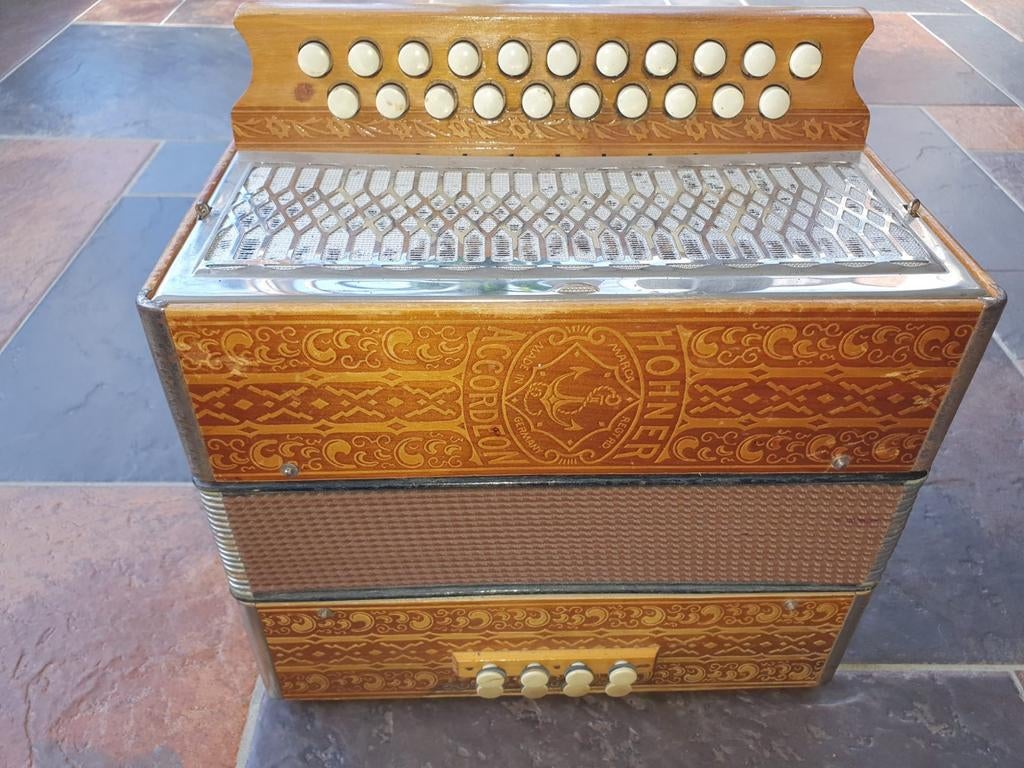 Trekzak Hohner CF hout 2 rij, Ophalen of Verzenden