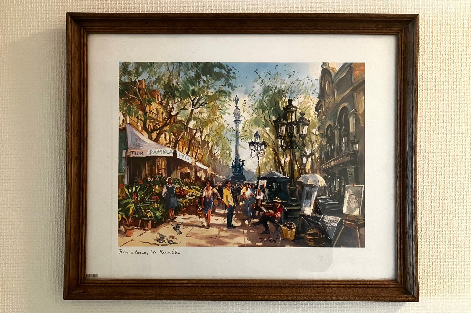 IKEA print 1999 (kopie) Titel: Barcelona, La Rambla, Huis en Inrichting, Ophalen, Gebruikt, Minder dan 50 cm, Schilderij