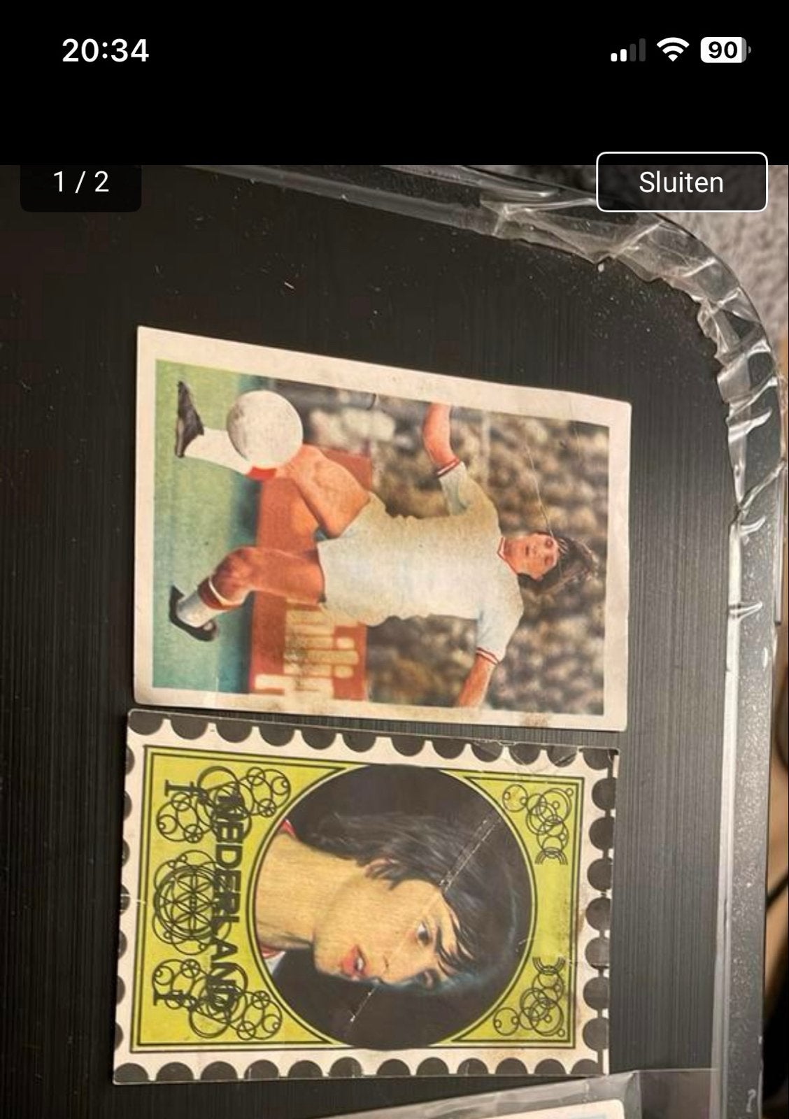 Johan Cruijff voetbalplaatje Ajax - Vintage, Ophalen of Verzenden, Gebruikt, Ajax, Poster, Plaatje of Sticker